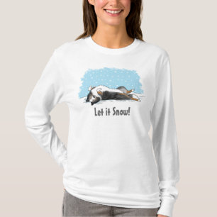 Shetland Sheepdog Holiday Snow Dog Sheltie Lover T-Shirt