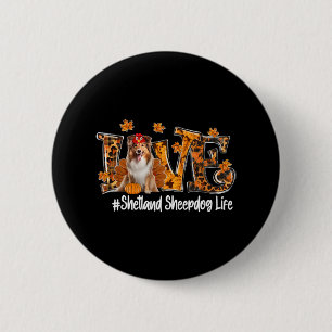 Shetland Sheepdog Hund Türkei Funny Erntedank Lo Button