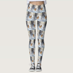 Shetland Sheepdog Lass es schneien Weihnachten Leggings