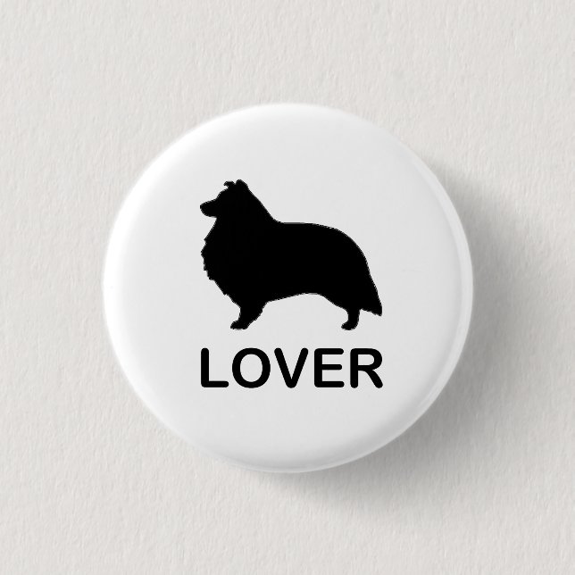 Shetland Sheepdog Liebhaber Button (Vorderseite)