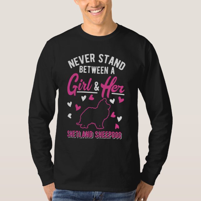Shetland Sheepdog Mädchen Sheltie T-Shirt (Vorderseite)