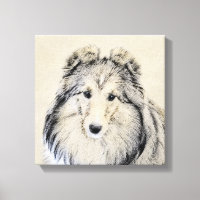 Shetland Sheepdog Malerei - Niedliche Original Hun