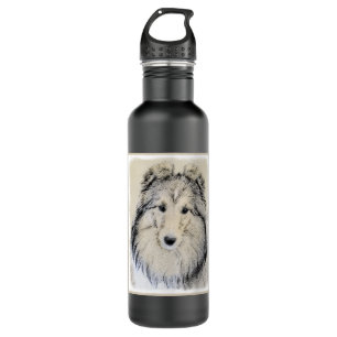 Shetland Sheepdog Malerei - Niedliche Original Hun Trinkflasche