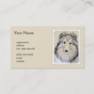 Shetland Sheepdog Malerei - Niedliche Original Hun Visitenkarte