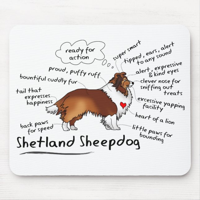 Shetland Sheepdog mousepad (Vorne)