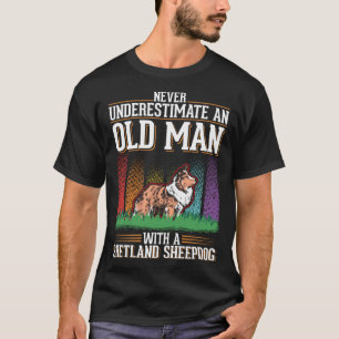 Shetland Sheepdog Old Man Miniature Collie Sheltie T-Shirt