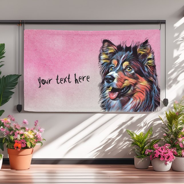 Shetland Sheepdog Painting Custom Banner (Von Creator hochgeladen)