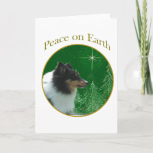 Shetland Sheepdog Peace Feiertagskarte