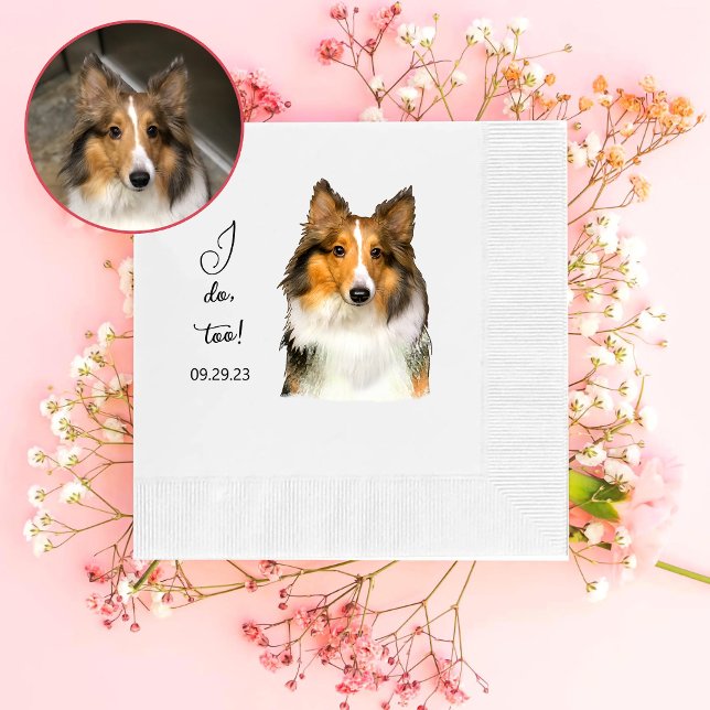 Shetland Sheepdog Personalisiert tue ich auch Serviette (Von Creator hochgeladen)