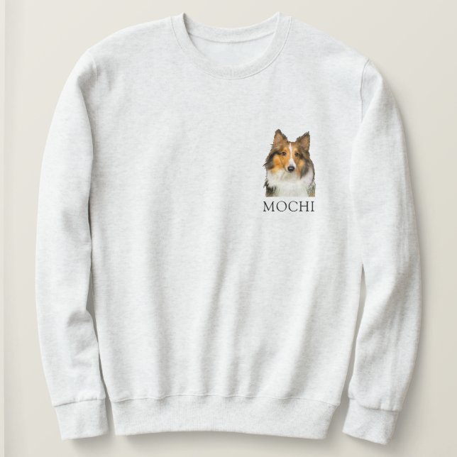 Shetland Sheepdog Personalisierte Hand Zeichnend Sweatshirt (Design vorne)