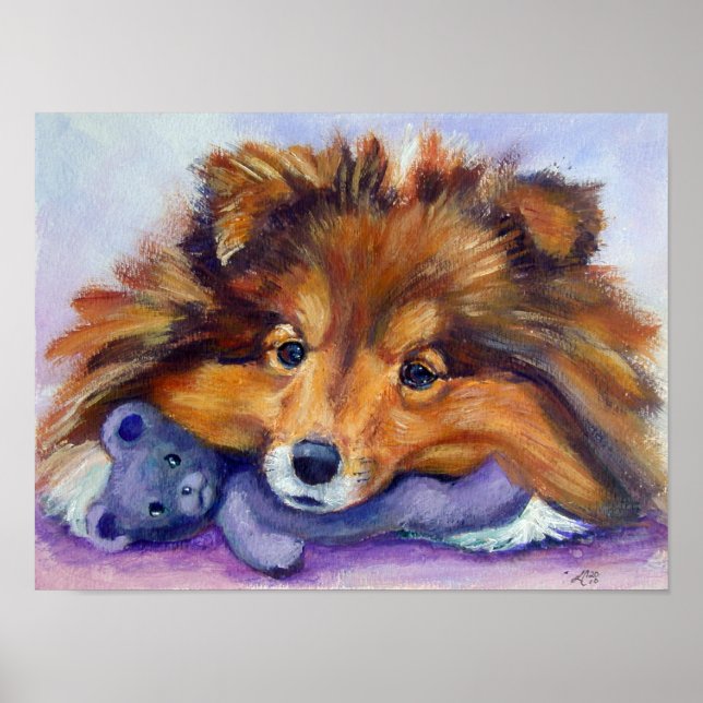 Shetland Sheepdog Print Poster (Vorne)