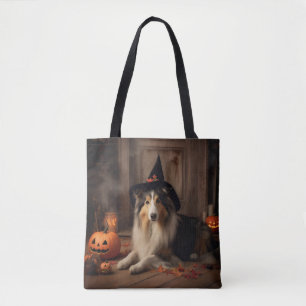 Shetland Sheepdog Pumpkins Halloween Beängstigend