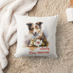 Shetland Sheepdog Puppy Pet Blume Kissen