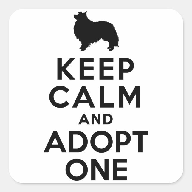 Shetland Sheepdog Quadratischer Aufkleber (Vorderseite)