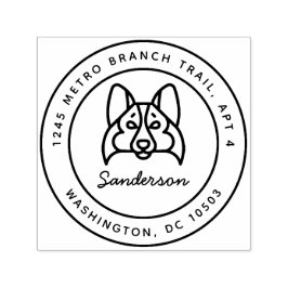 Shetland Sheepdog Rücksendeadresse Briefmarke Selb Permastempel