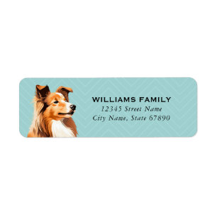 Shetland Sheepdog Rücksendeadressen-Aufkleber