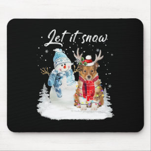 Shetland Sheepdog Santa Dog Weihnachtsschneemann X Mousepad