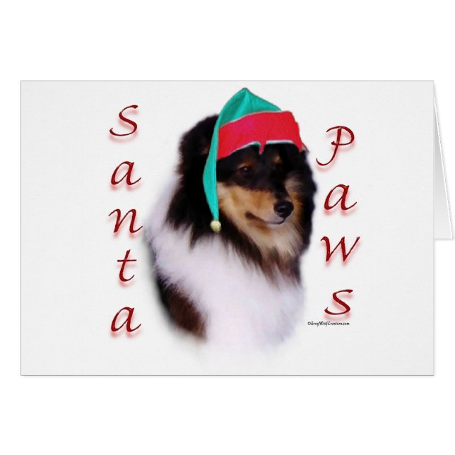Shetland Sheepdog Santa Paws (Vorderseite (Horizontal))