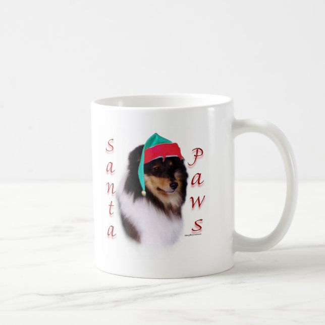 Shetland Sheepdog Santa Paws Tasse (Rechts)