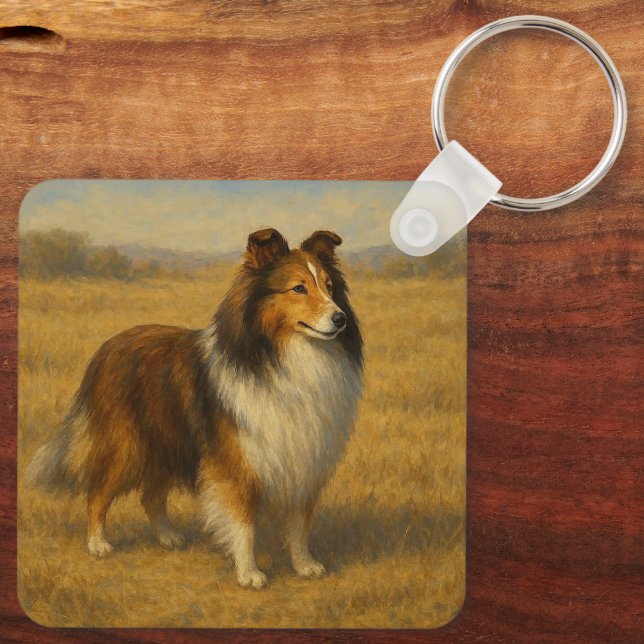 Shetland Sheepdog Schlüsselanhänger (Rückseite)