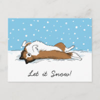 Shetland Sheepdog Schnee Hund - Sheltie Urlaub