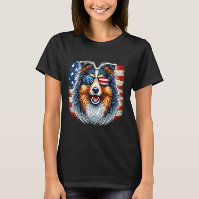 Shetland Sheepdog Sheltie 4. T-Shirt (Vorderseite)