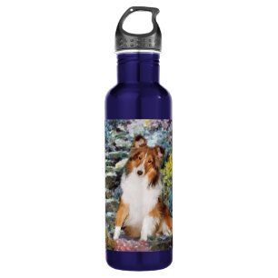 Shetland Sheepdog Sheltie Art Trinkflasche