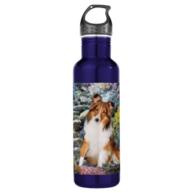Shetland Sheepdog Sheltie Art Trinkflasche (Vorderseite)
