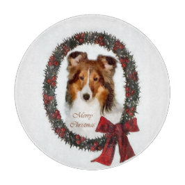 Shetland Sheepdog Sheltie Christmas Schneidebrett