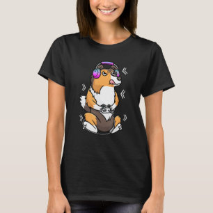 Shetland Sheepdog Sheltie Dog Gamer Video Game Gam T-Shirt