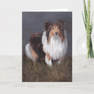 Shetland Sheepdog Sheltie Hund Grußkarte Karte