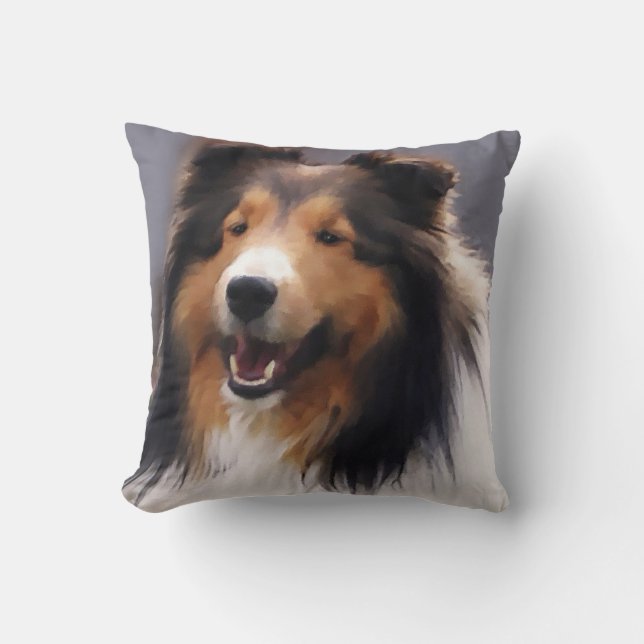 Shetland Sheepdog Sheltie Kunst Geschenke Kissen (Vorderseite)