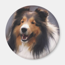 Shetland Sheepdog Sheltie Kunst Geschenke Magnet
