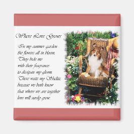 Shetland Sheepdog Sheltie Kunst Geschenke Magnet