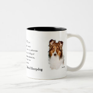 Shetland Sheepdog Sheltie Kunst Geschenke Zweifarbige Tasse