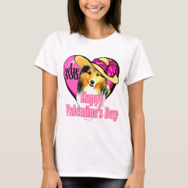 Shetland Sheepdog Sheltie Valentines T-Shirt