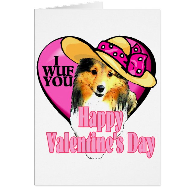 Shetland Sheepdog Sheltie Valentinstag (Vorne)