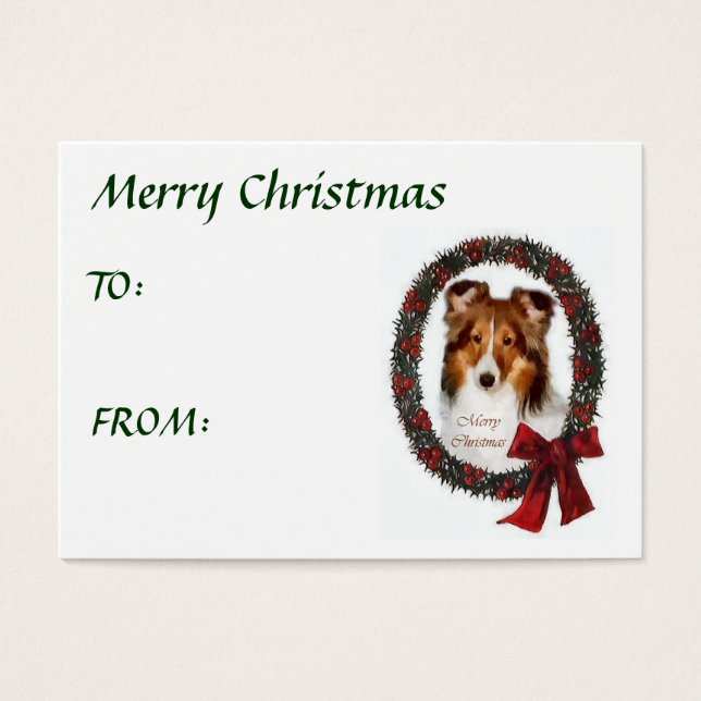 Shetland Sheepdog Sheltie Weihnachtsgeschenk (Vorderseite)