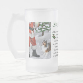 Shetland Sheepdog Sheltie Weihnachtsgeschenk Mattglas Bierglas