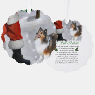 Shetland Sheepdog Sheltie Weihnachtsgeschenk Ornament Karte