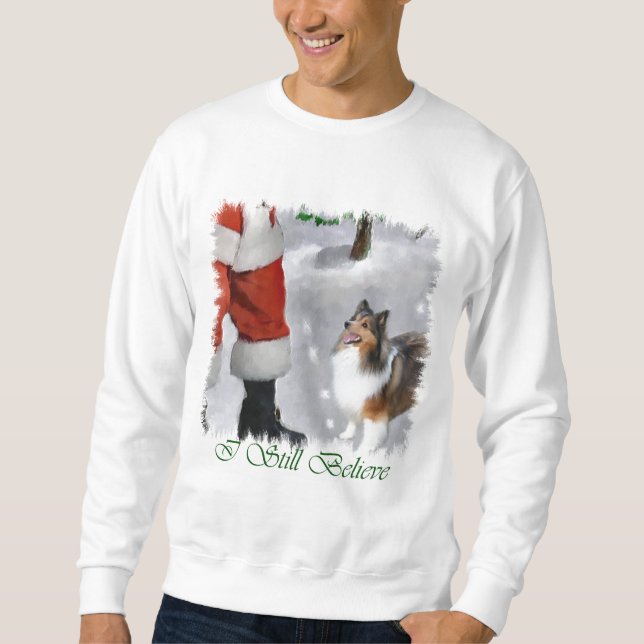 Shetland Sheepdog Sheltie Weihnachtsgeschenk Sweatshirt (Vorderseite)