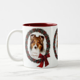 Shetland Sheepdog Sheltie Weihnachtsgeschenk Zweifarbige Tasse