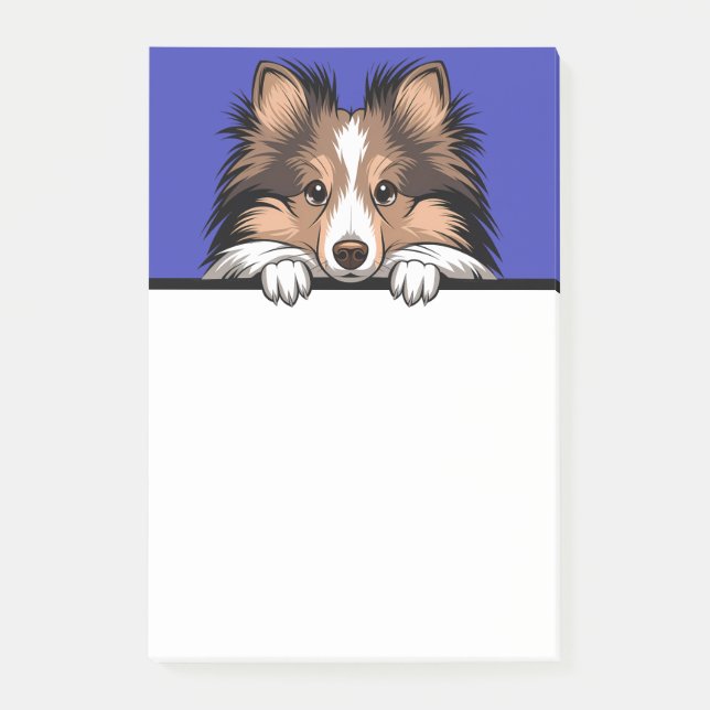 Shetland Sheepdog Sheltie Welpe Dog Lover Geschenk Post-it Klebezettel (Vorderseite)