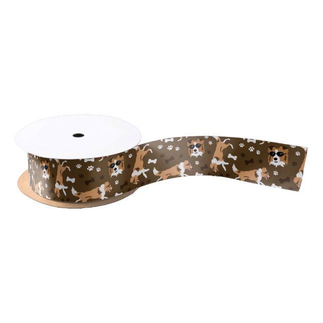 Shetland Sheepdog Shelties Satin Ribbon Satinband (Spule)