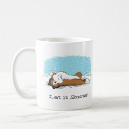 Shetland Sheepdog Snow Dog Sheltie Winter Holiday Tasse