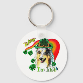 Shetland Sheepdog St Patricks Schlüsselanhänger