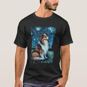 Shetland Sheepdog Starry Night T-Shirt