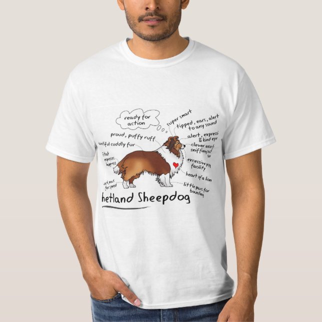 Shetland Sheepdog T - Shirt (Vorderseite)