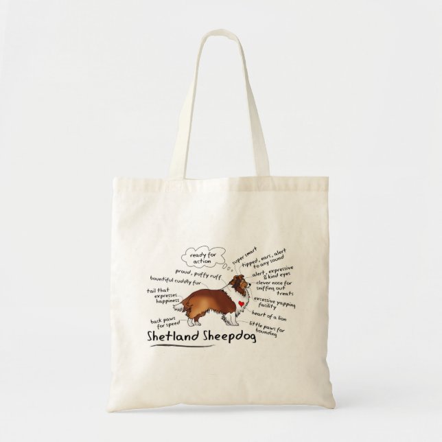 Shetland Sheepdog Tasche (Vorne)