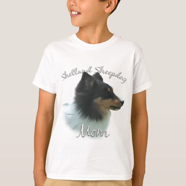Shetland Sheepdog (tri) Mama 2 T-Shirt (Vorderseite)